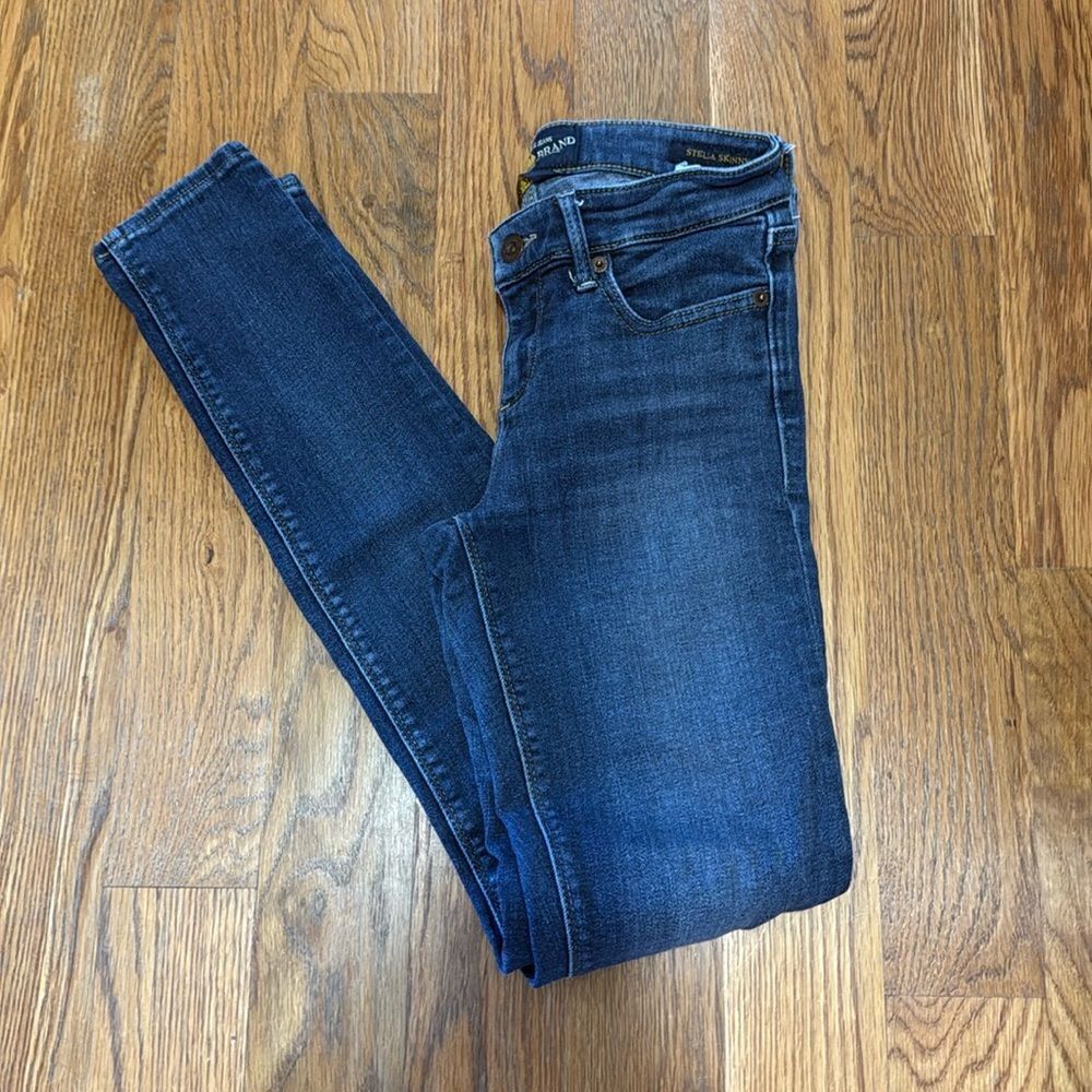 Lucky Brand Stella Skinny Jeans Dark Wash Mid Rise Stretch Denim Size 0/25